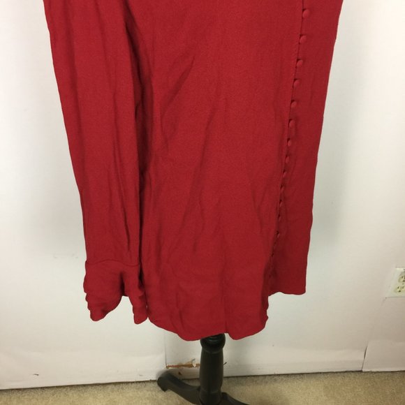 Soft Surroundings Blouse Top Size PS Womans Petite Red Button Front Long Sleeve - Picture 9 of 15